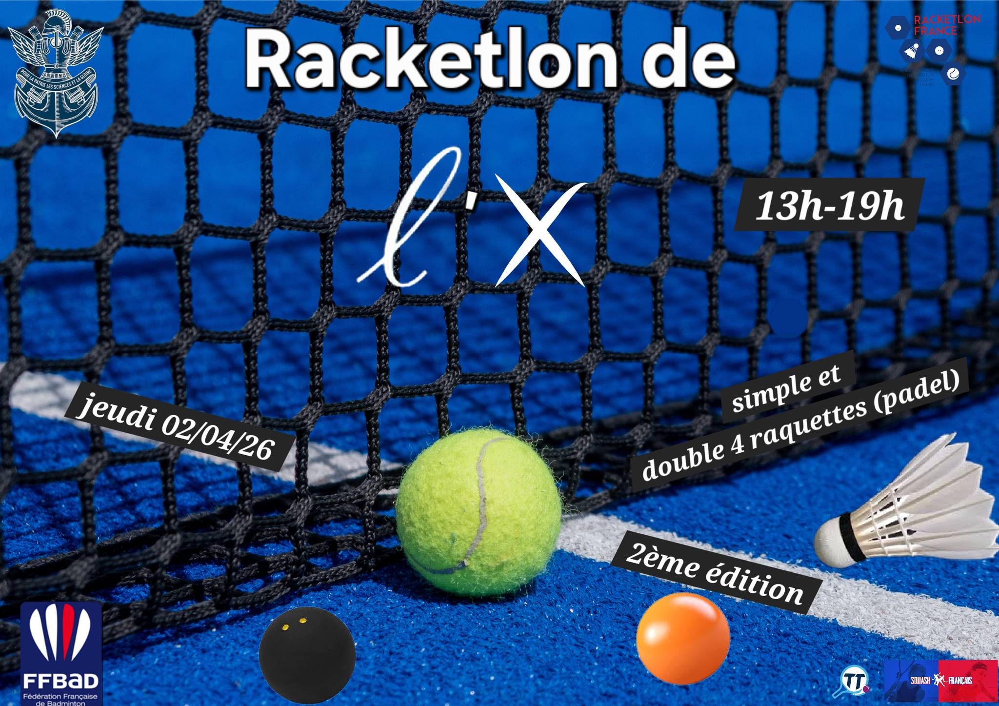 Affiche de 2ème Racketlon de l'X