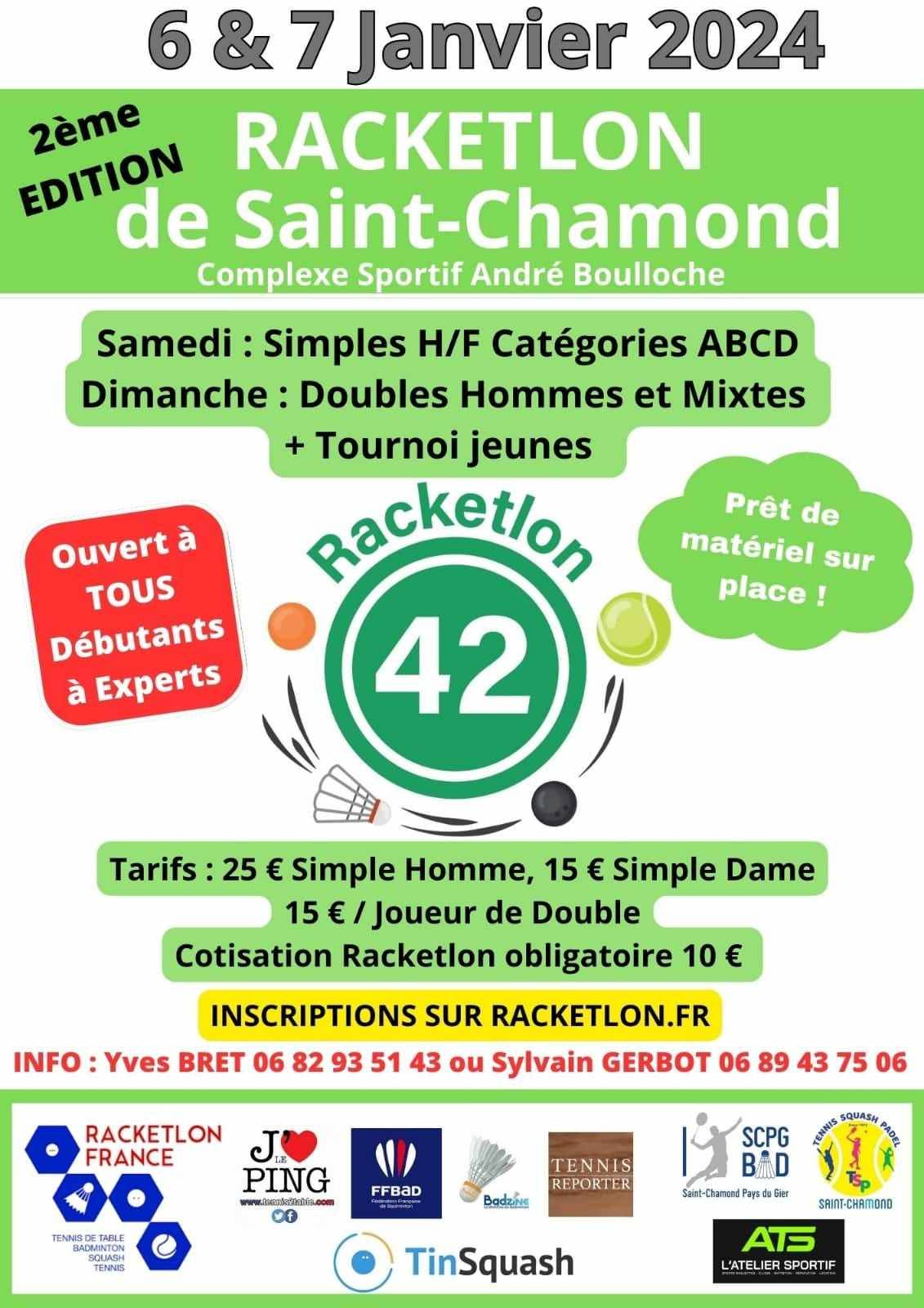 Affiche de 2ème Racketlon de St Chamond