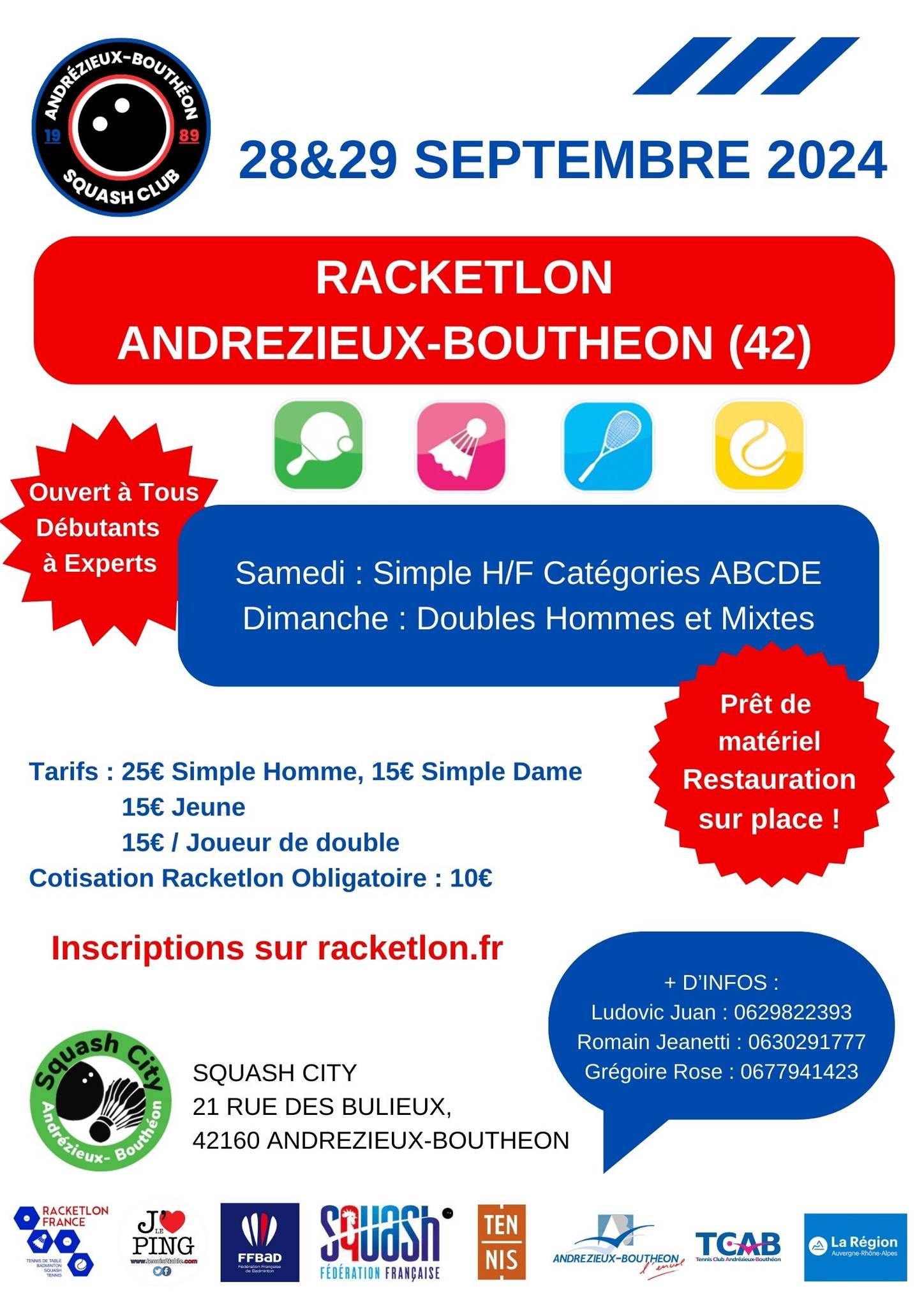 Affiche de 6ème open d'Andrézieux-Bouthéon