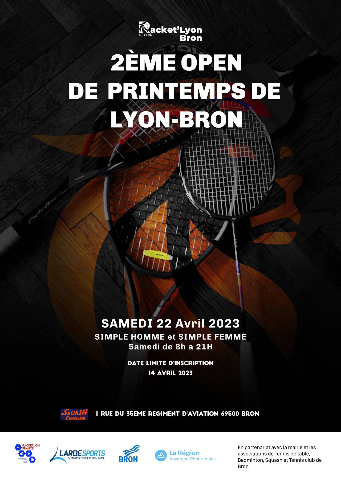 Affiche de 2e Open de printemps de Lyon-Bron