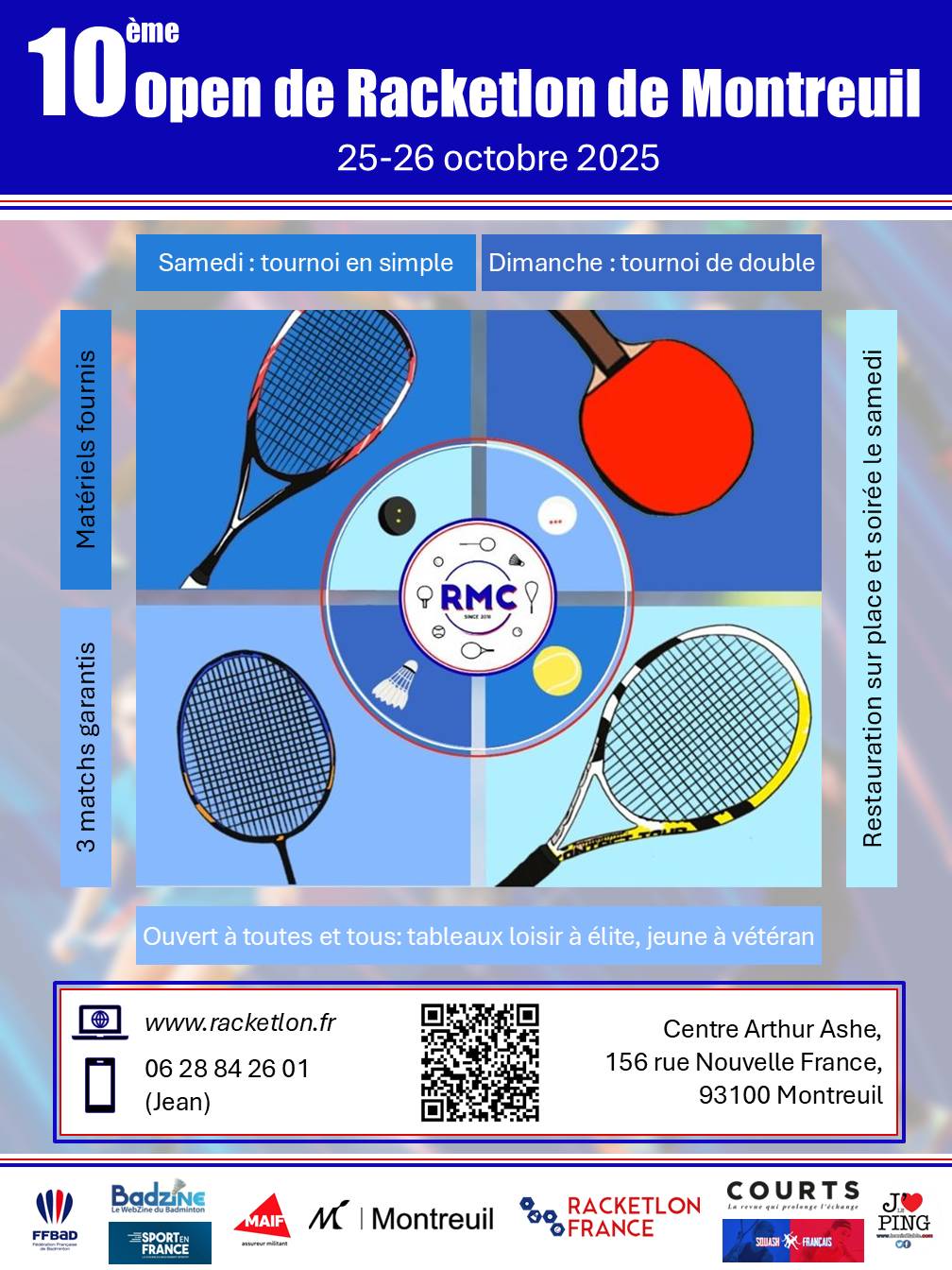 Affiche de 25-26/10 - 10ème open de Montreuil (93)