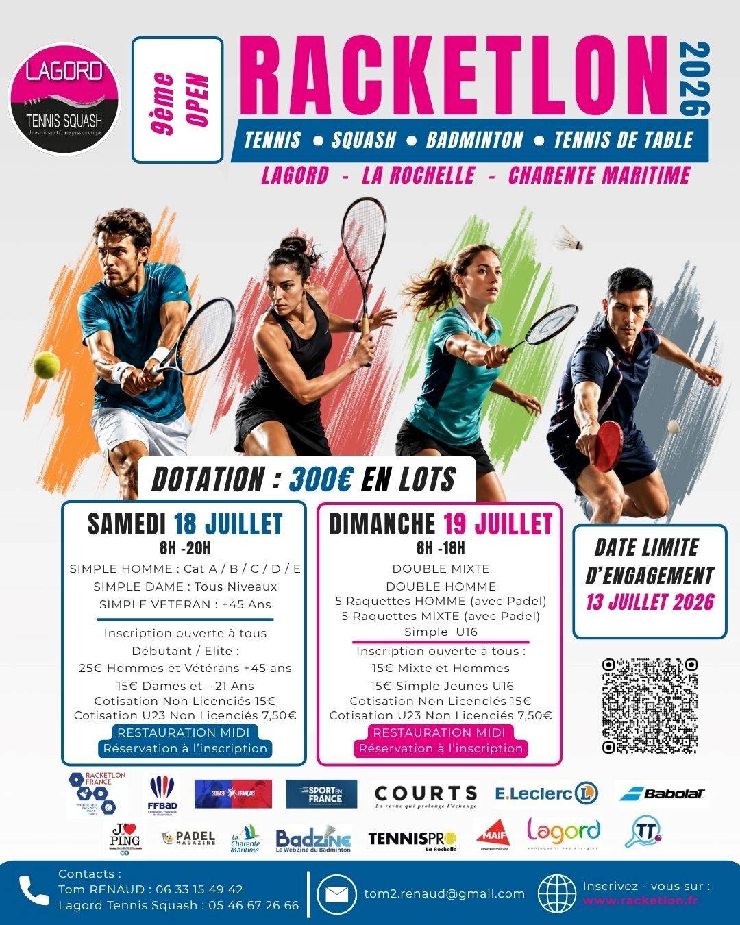 Affiche de 18-19/07 - 9ème Open La Rochelle-Lagord (17)