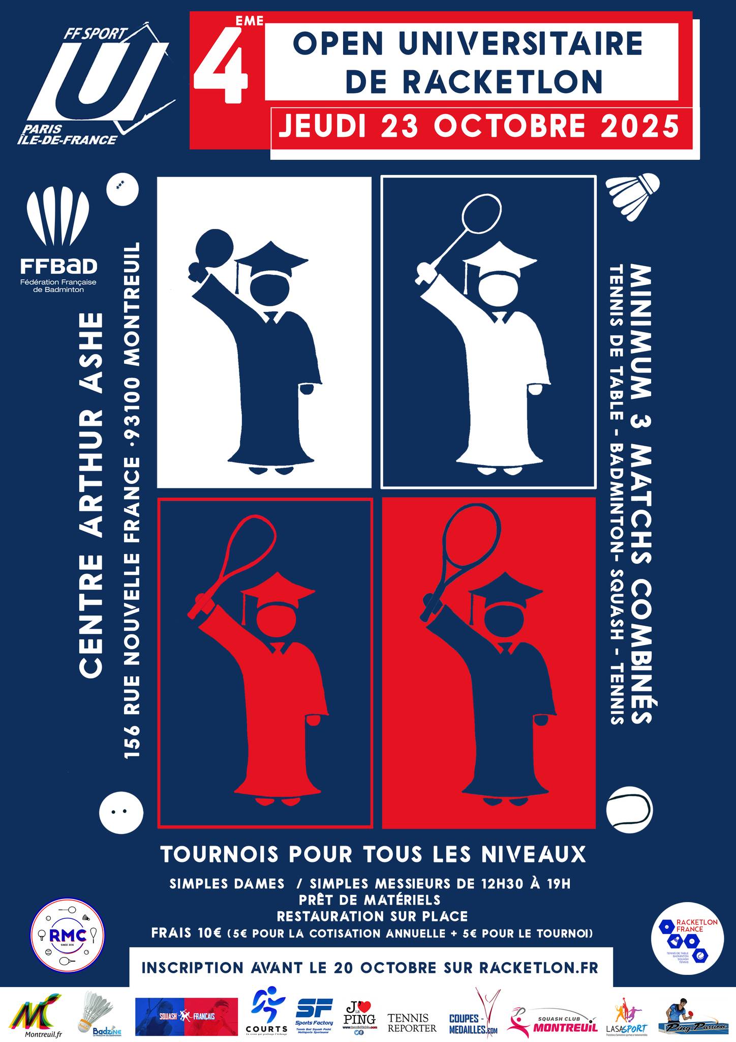 Affiche de 23/10 - 4ème open national universitaire