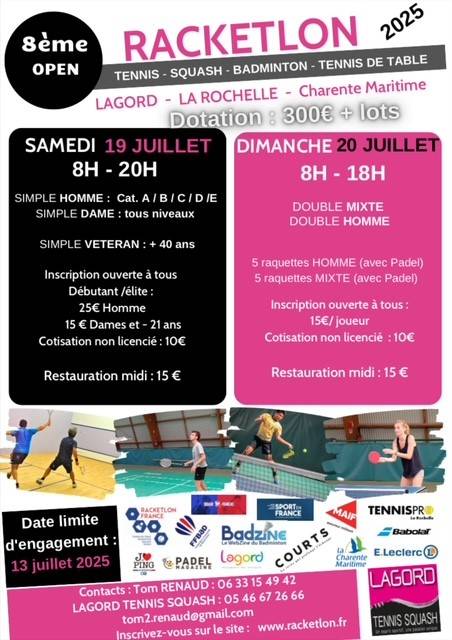 Affiche de 19-20/07 - 8ème Open La Rochelle-Lagord (17)