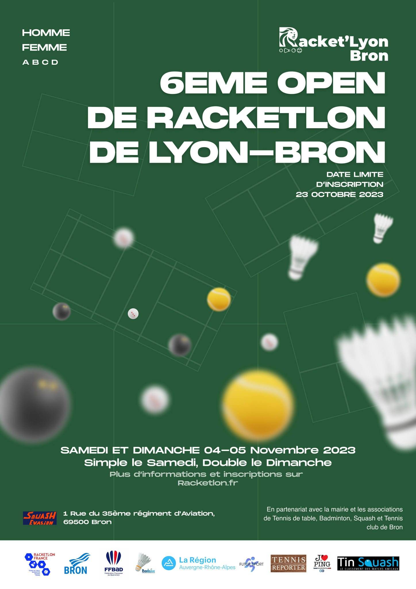 Affiche de 6ème Open de Lyon-Bron